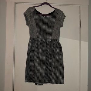 Black and white polka dot dress